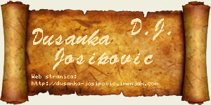 Dušanka Josipović vizit kartica